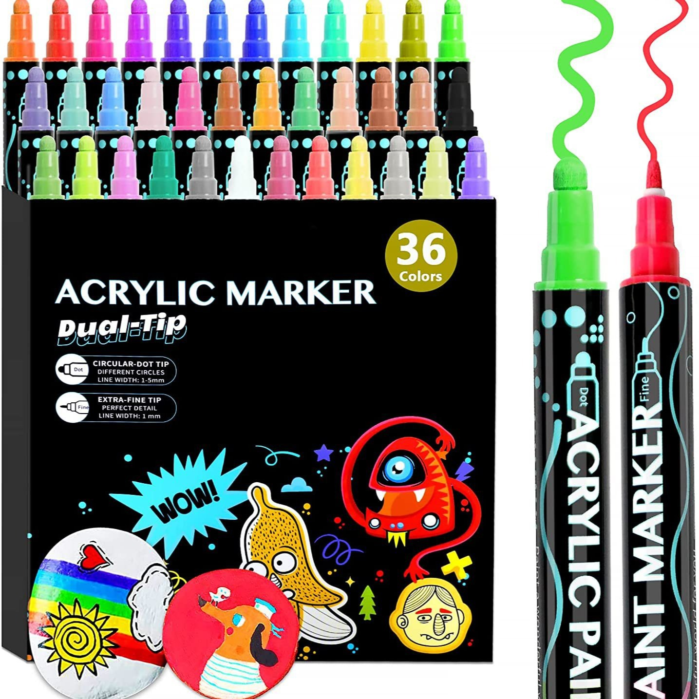 Copic Marker Classic - 12/24/36/26/48/60 Kleuren Dual Tip Acrylverf Pen