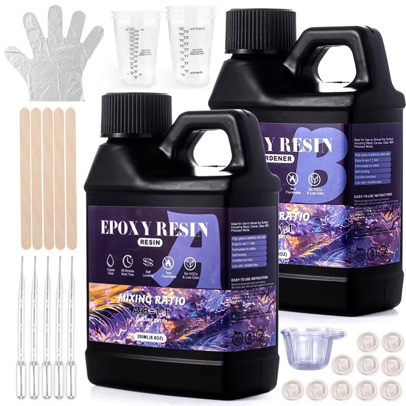 Mixing Cup Silicone - Easy Mix 1:1 Epoxyhars Kit Kristalhelder