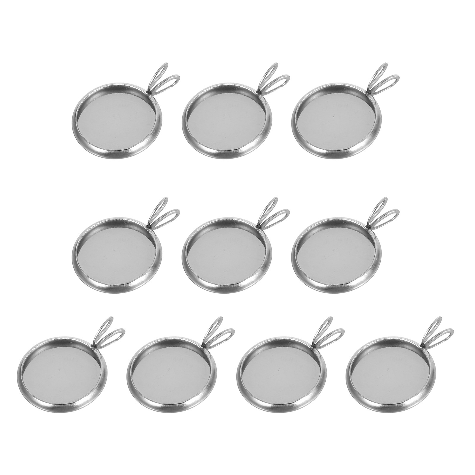 Resin Craft Supplies - 10 stuks 12 mm ronde hangerbasis,