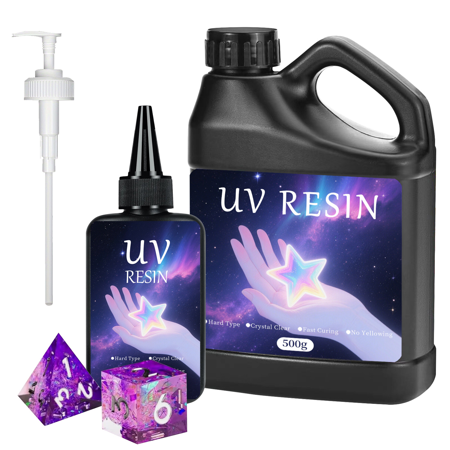 Epoxy Uv Resin Kit - UV-harskit met gietgereedschap - Superhelder, hard,