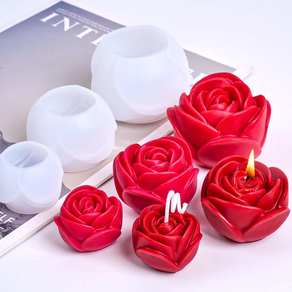 Resin Craft Ideas - 3D Bloemvorm Siliconen Kaars Schimmel DIY