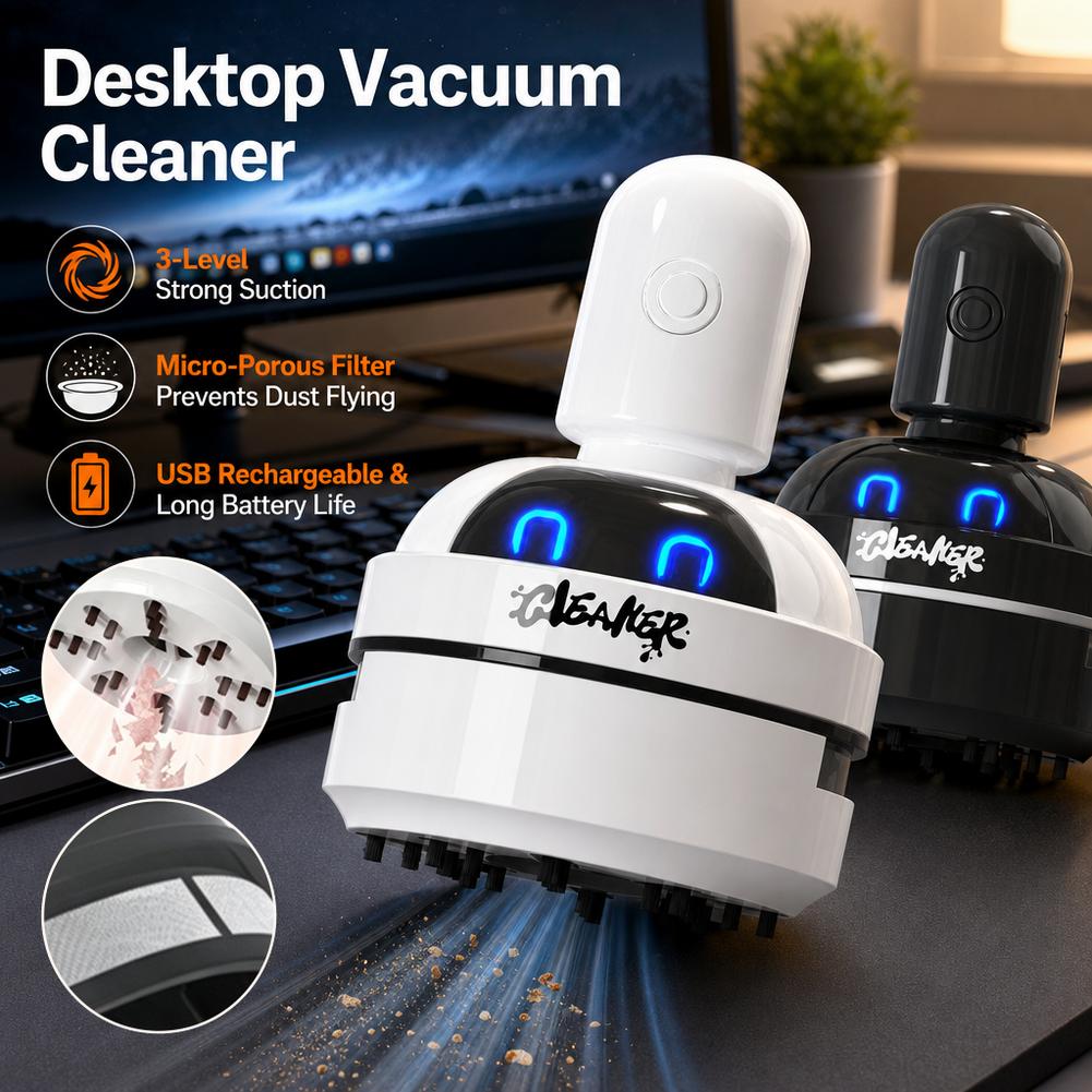 Vacuum Chamber Small - Stofzuiger Desktop Mini Oplaadbare Reiniger Rubberen