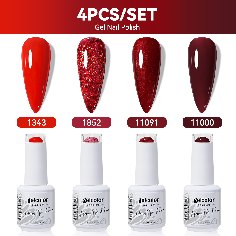 Resin Glitter Pack - Arte Clavo 4-delige set gel nagellak