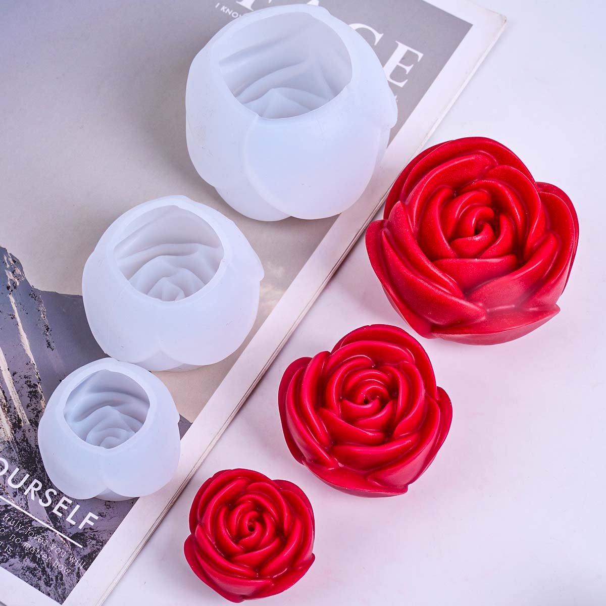 3D Bloemvorm Siliconen Kaars S - Resin Craft Ideas recensie en prijs
