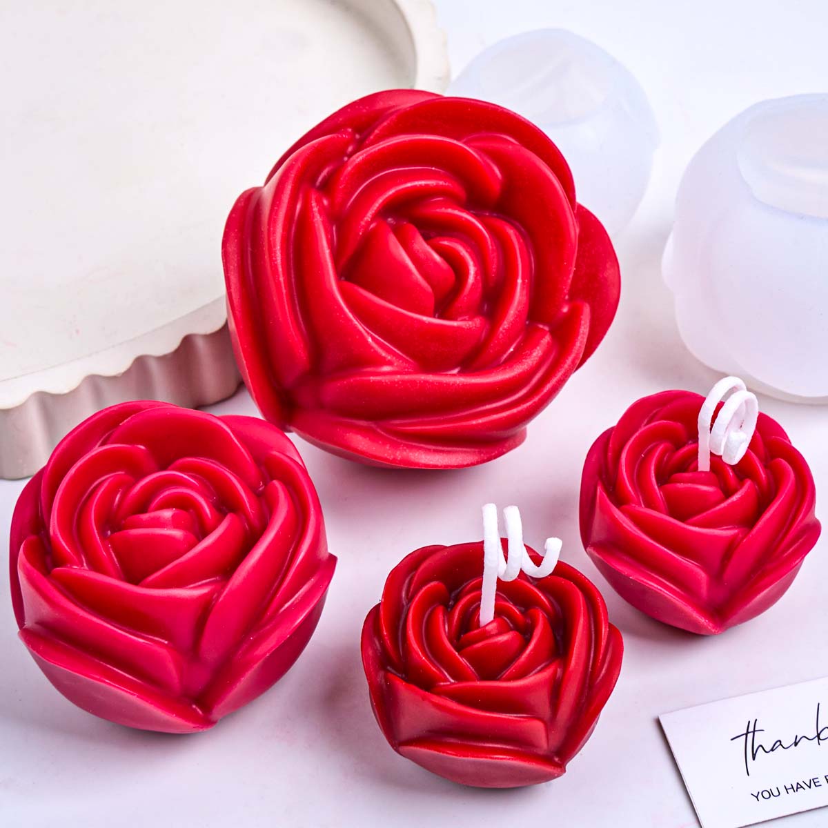 3D Bloemvorm Siliconen Kaars S - Resin Craft Ideas recensie en prijs
